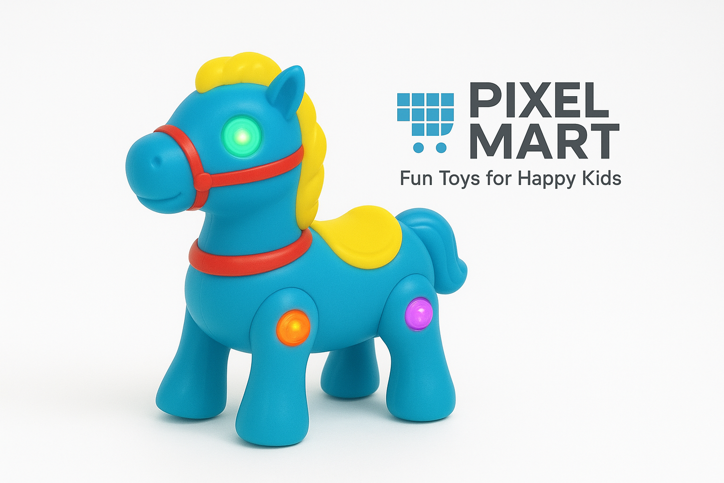 Electric Walking Pony Toy with Lights, Music & Movement โ Colorful Interactive Horse for Kids