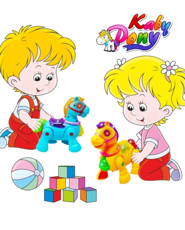 Electric Walking Pony Toy with Lights, Music & Movement โ Colorful Interactive Horse for Kids