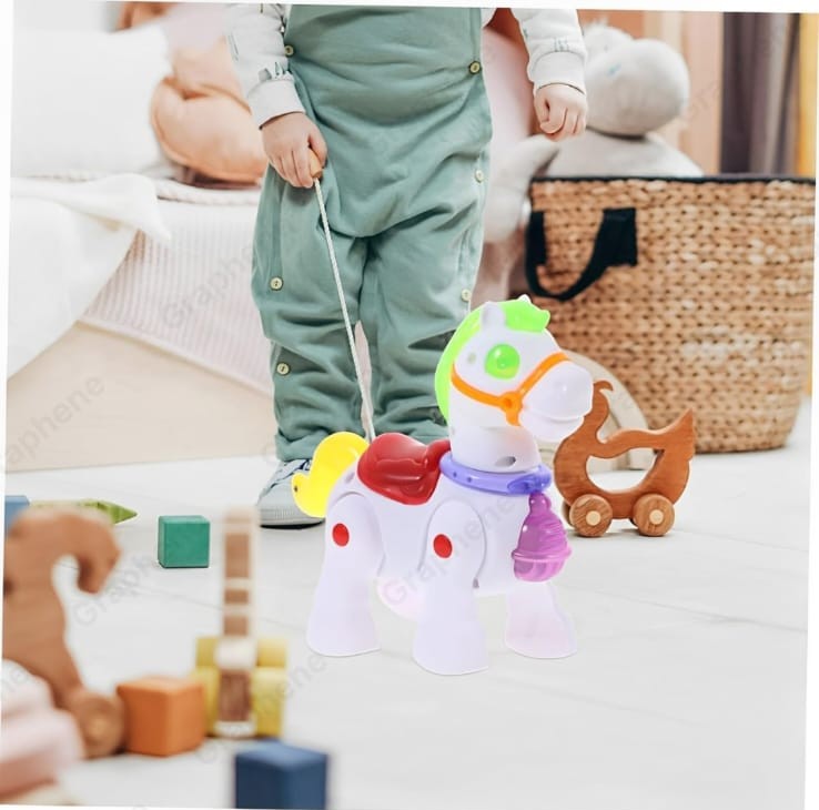 Electric Walking Pony Toy with Lights, Music & Movement โ Colorful Interactive Horse for Kids