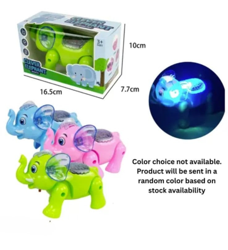 Musical Elephant Toy with Lights, Sounds – Fun Crawling Companion for Kids